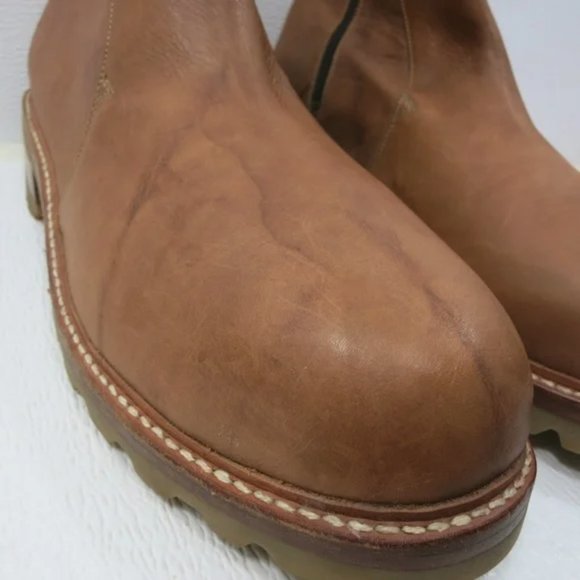 Frye Oil Tanned Leather Boots Zippered British Tan Men's Footwear Comfort Sz16 D - Picture 6 of 8